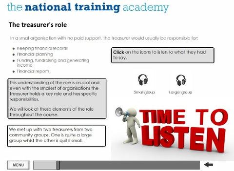 Treasurer Skills in a Community Group Online Training screen shot 3