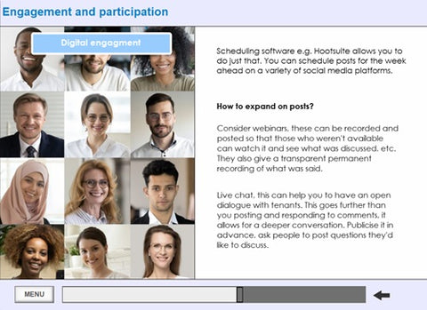 Resident Involvement Online training Screenshot 6