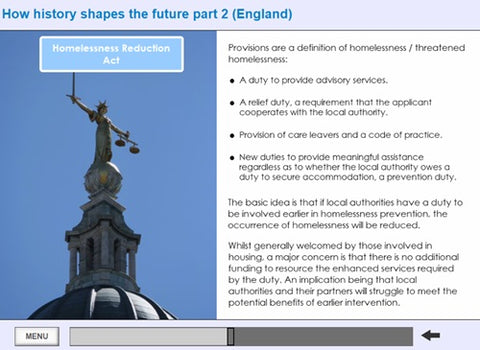History of Social Housing in England Online Training - screen shot 6