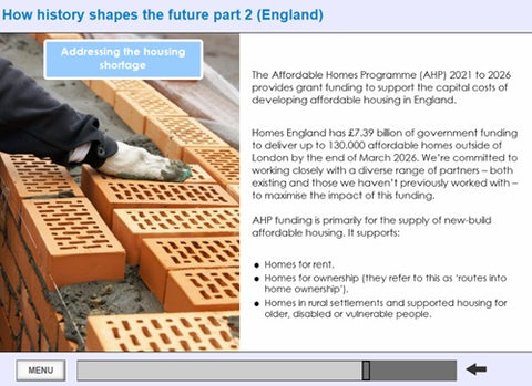 History of Social Housing in England Online Training - screen shot 8
