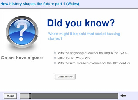 History of Social Housing in Wales Online Training - screen shot 1