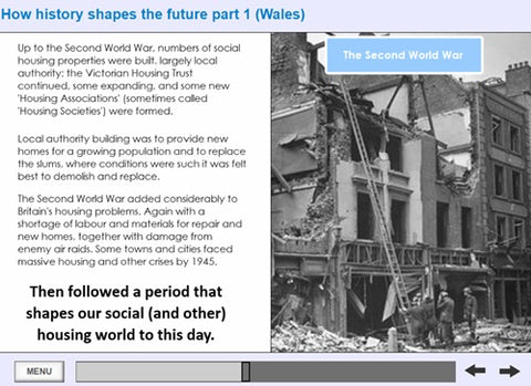 History of Social Housing in Wales Online Training - screen shot 3