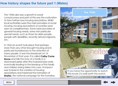 History of Social Housing in Wales Online Training - screen shot 4