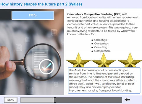 History of Social Housing in Wales Online Training - screen shot 5