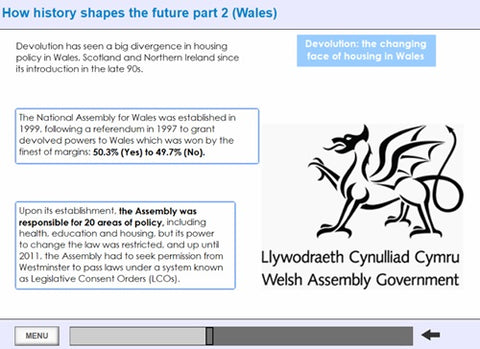 History of Social Housing in Wales Online Training - screen shot 6