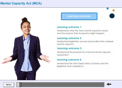 An Introduction to the Mental Capacity Act and Deprivation of Liberty Safeguards Online Training - screen shot1
