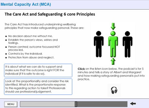 An Introduction to the Mental Capacity Act and Deprivation of Liberty Safeguards Online Training - screen shot4