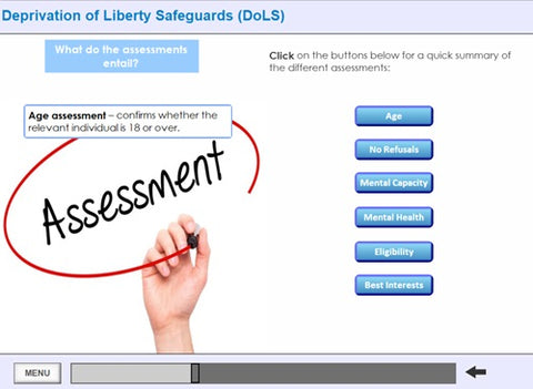 An Introduction to the Mental Capacity Act and Deprivation of Liberty Safeguards Online Training - screen shot6