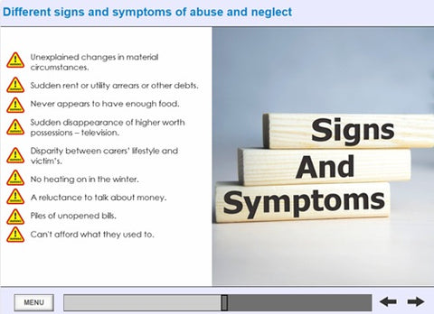 Signs and symptoms of financial abuse with warning signs