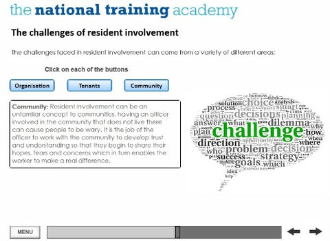 Engagement and Participation Online Training screen shot 4