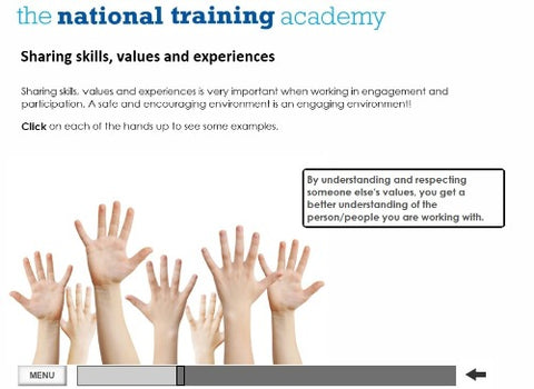 Engagement and Participation Online Training screen shot 6