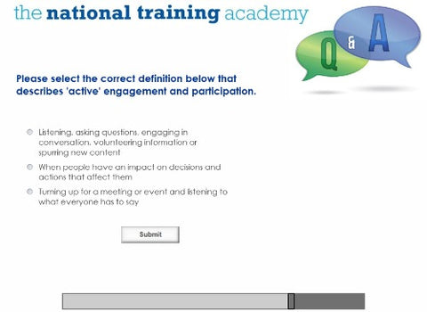 Engagement and Participation Online Training screen shot 7