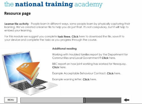 Anti-Social Behaviour and Early Intervention Tools Online Training - screen shot 7