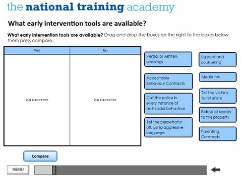 Anti-Social Behaviour and Early Intervention Tools Online Training - screen shot 6