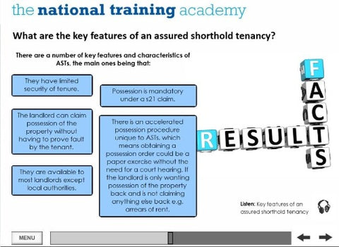 Assured Shorthold Tenancies Online Training - screen shot 7