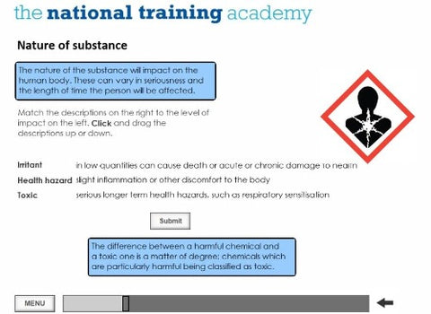 Control of Substances Hazardous to Health Online Training - screen shot 4