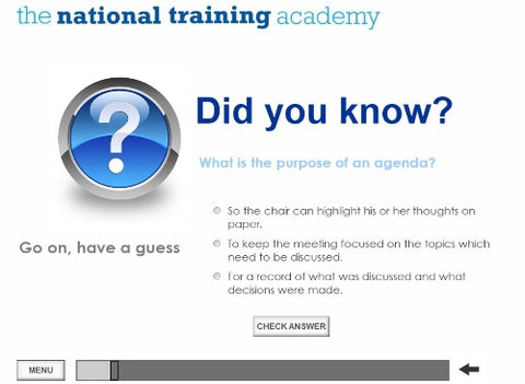 Facilitating Effective Meetings Online Training screen shot 2