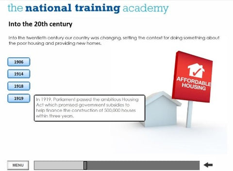 History of Social Housing in England Online Training - screen shot 4