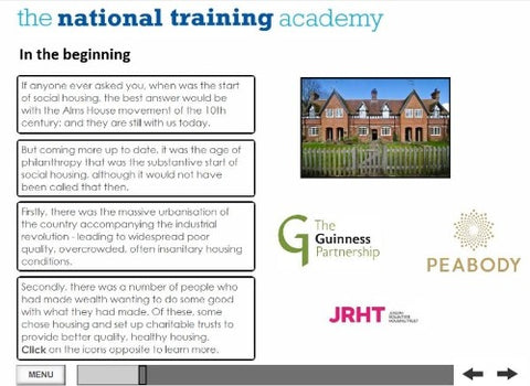 History of Social Housing in England Online Training - screen shot 3
