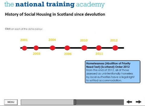 History of Social Housing in Scotland Online Training - screen shot 6