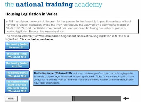History of Social Housing in Wales Online Training - screen shot 5