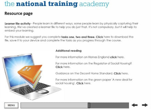 An introduction to social housing online training - Screen shot 3
