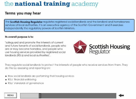 An Introduction to Social Housing (Scotland) online training - screen shot 6
