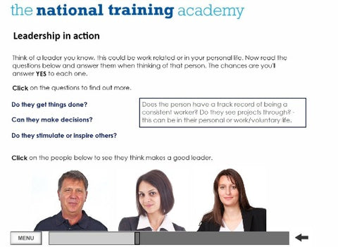 Leadership and Management Online Training screen shot 3