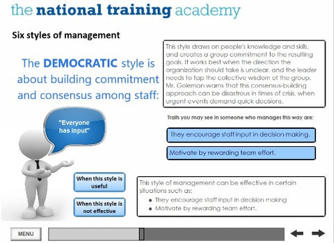 Leadership and Management Online Training screen shot 4