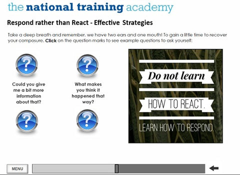 Managing conflict for managers training screen shot 4