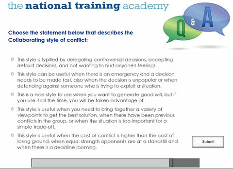 Managing conflict for managers training screen shot 6