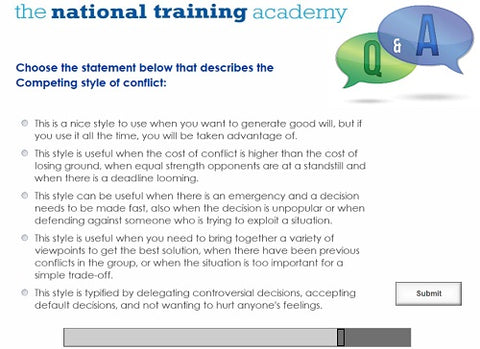 Managing conflict for staff training screen shot 6