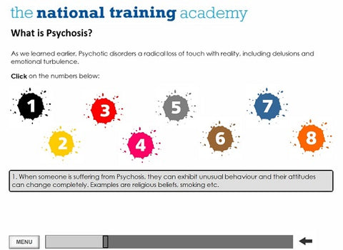 Mental health awareness online training screen shot 3