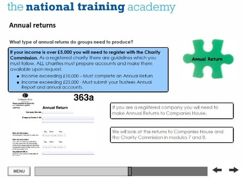 Organisational Finance for Community Groups Online Training screen shot 3