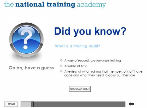 Recruiting New Staff Online Training screen shot 2