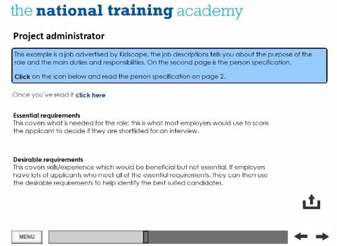 Recruiting New Staff Online Training screen shot 4