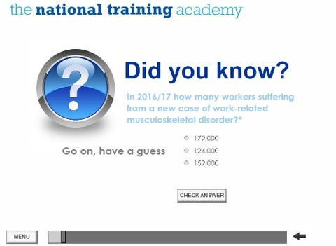 Assessment Online Training screen shot 2