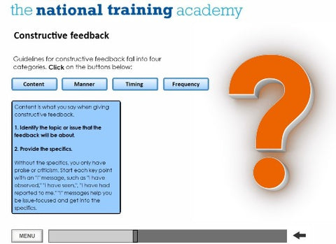 Support and Supervision of Staff Online Training screen shot 6