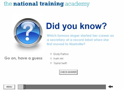 Taking Minutes Online Training screen shot 2