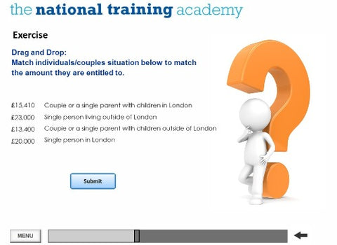Welfare Reform and Work Act 2016 Online Training screen shot 3