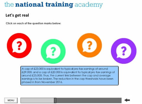Welfare Reform and Work Act 2016 Online Training screen shot 4