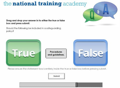 Developing safeguarding policies and procedures online training screen shot 7
