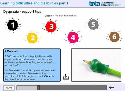 Learning disabilities awareness course  screen shot 3
