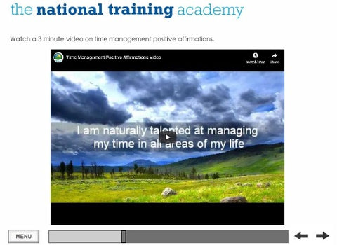 Time Management Online Training screen shot 5