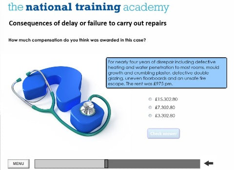 Understanding Disrepair Responsibilities Online Training screen shot 3